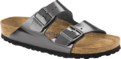 Birkenstock Arizona Soft Footbed -Englins Fine Footwear Store birkenstock arizona soft footbed metallic anthracite leather 100029 79746.1700929797