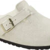 Birkenstock Boston Shearling Lined -Englins Fine Footwear Store birkenstock boston shearling antique white suede leather shearling 1026192 23025.1732657156