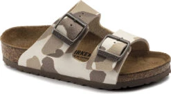 Birkenstock Children's Arizona -Englins Fine Footwear Store birkenstock childrens arizona desert soil camo almond birko flor 1019324 04149.1686246145