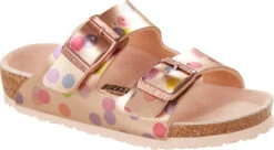 Birkenstock Children's Arizona -Englins Fine Footwear Store birkenstock childrens arizona metallic dots copper birko flor 1021697 25020.1686246145