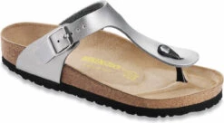 Birkenstock Women's Gizeh 25 Birkenstock Women's Gizeh -Englins Fine Footwear Store birkenstock women gizeh silver birko flor 4385 31408.1657894816