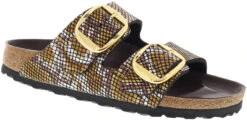 Birkenstock Women's Arizona Big Buckle -Englins Fine Footwear Store birkenstock womens arizona big buckle python brown microfiber 1018119 55115.1645836299
