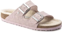 Birkenstock Arizona Wool Shearling -Englins Fine Footwear Store birkenstock womens arizona wool shearling rose natural 1021156 60824.1638398132