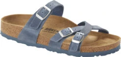 Birkenstock Women's Franca -Englins Fine Footwear Store birkenstock womens franca dusty blue oiled leather 1022545 1022546 75050.1657908582