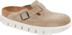 Birkenstock Women's Papillio Boston Chunky -Englins Fine Footwear Store birkenstock womens papillio boston chunky warm sand suede leather 1026176 65597.1758311304
