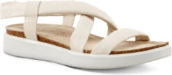 ECCO Women's Corksphere Flat Sandal -Englins Fine Footwear Store ecco womens corksphere flat sandal limestone 27188301378 74705.1621868088
