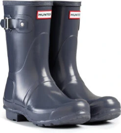 Hunter Women's Original Short Gloss Rain Boot -Englins Fine Footwear Store hunter womens original short gloss graphite wfs1000rgl gra 74846.1536966688