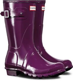 Hunter Women's Original Short Gloss Rain Boot -Englins Fine Footwear Store hunter womens original short gloss violet wfs1000rgl rvi 41499.1536966688