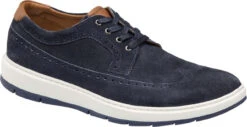 Johnston & Murphy Elliston Wingtip -Englins Fine Footwear Store johnston murphy mens elliston wingtip navy suede 25 3097 46036.1567721392