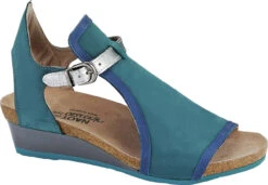 Naot Fiona -Englins Fine Footwear Store naot womens fiona teal oily blue nubuck silver luster leather 98329.1624506006