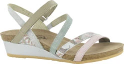 Naot Hero -Englins Fine Footwear Store naot womens hero pink linen leather floral teal suede soft beige gray 5047 rep 00815.1647363952