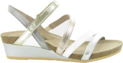 Naot Hero -Englins Fine Footwear Store naot womens hero soft silver pearl white soft rose gold radiant gold silver threads leather 5047 ntp 15397.1647363953