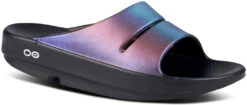 Oofos Women's OOahh Luxe Slide Sandal -Englins Fine Footwear Store oofos womens ooahh luxe slide sandal midnight spectre 1101mdnhtspec 40871.1744393259