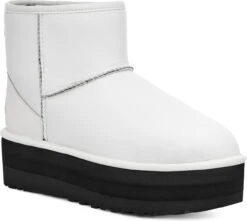 UGG Women's Classic Mini Platform -Englins Fine Footwear Store ugg womens classic mini platform ultra matte white 1130611 umwh 96261.1700836420