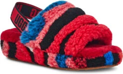 UGG Women's Fluff Yeah Slide Cali Collage -Englins Fine Footwear Store ugg womens fluff yeah slide cali collage red 1118164 red 40400.1620432827