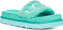 UGG Women's Laton Fur Slide -Englins Fine Footwear Store ugg womens laton fur slide tide pool 1111236 tdp 85226.1646258758