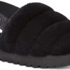 UGG Women's Super Fluff Slipper -Englins Fine Footwear Store ugg womens super fluff slipper black 1121751 blk 71778.1636582905