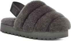 UGG Women's Super Fluff Slipper -Englins Fine Footwear Store ugg womens super fluff slipper charcoal 1121751 chrc 08610.1636582906